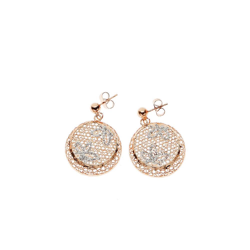 Ottaviani Orecchini in bronzo con glitter argento Ultimi tre giorni