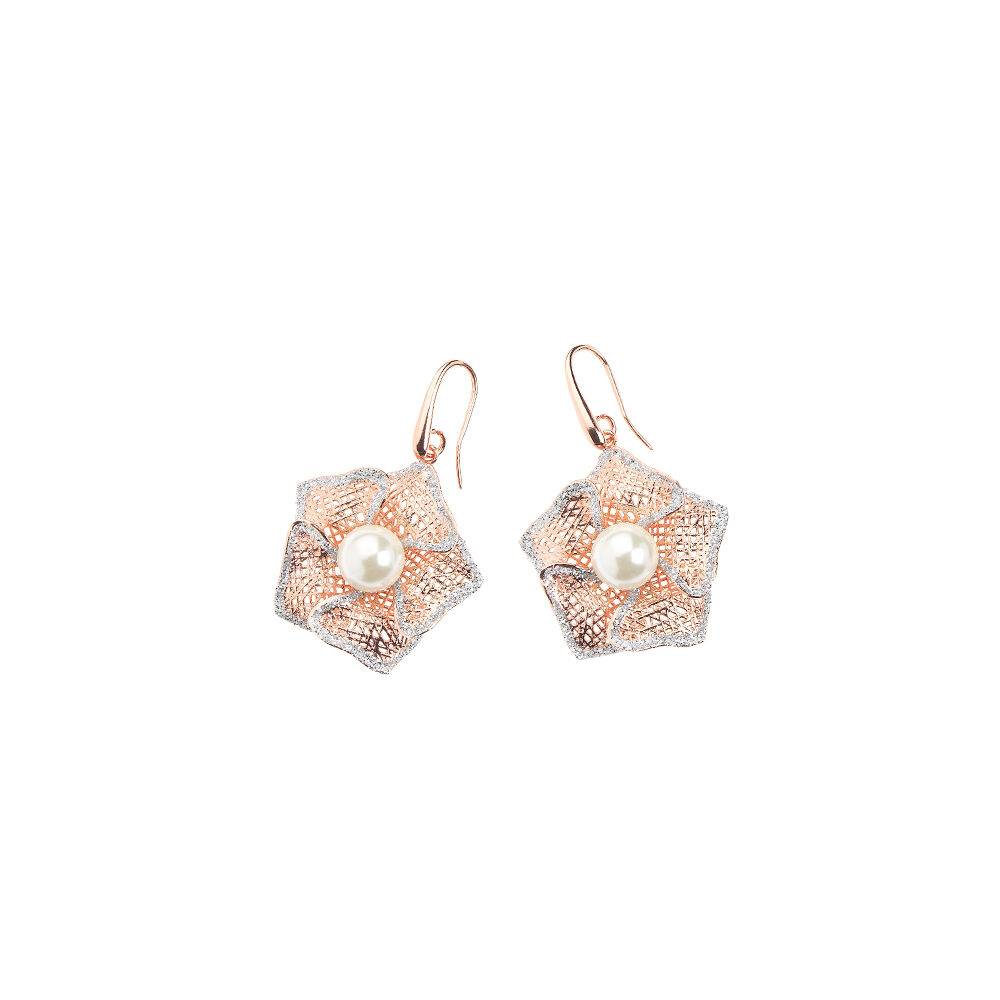 Ottaviani Orecchini in bronzo c/glitter arg e perla bj