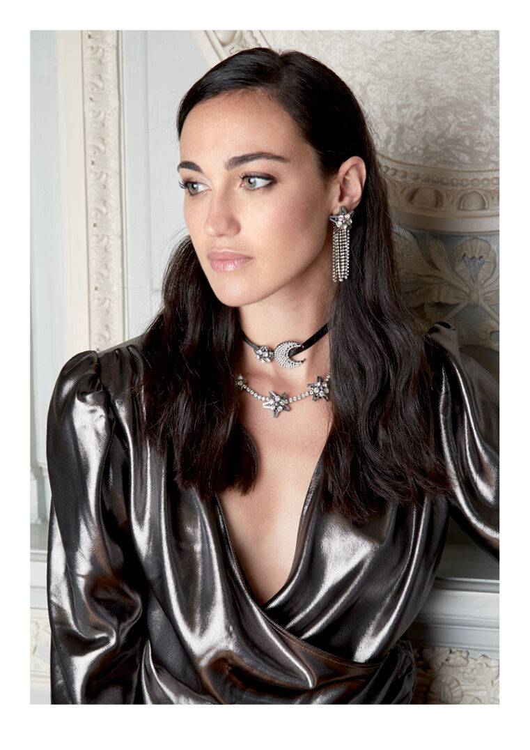 Ottaviani Orecchini con strass e cristalli Latest stili