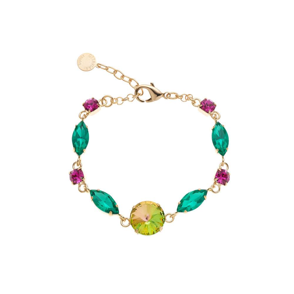 Ottaviani Bracciale dorato con cristalli Spedizione gratuita