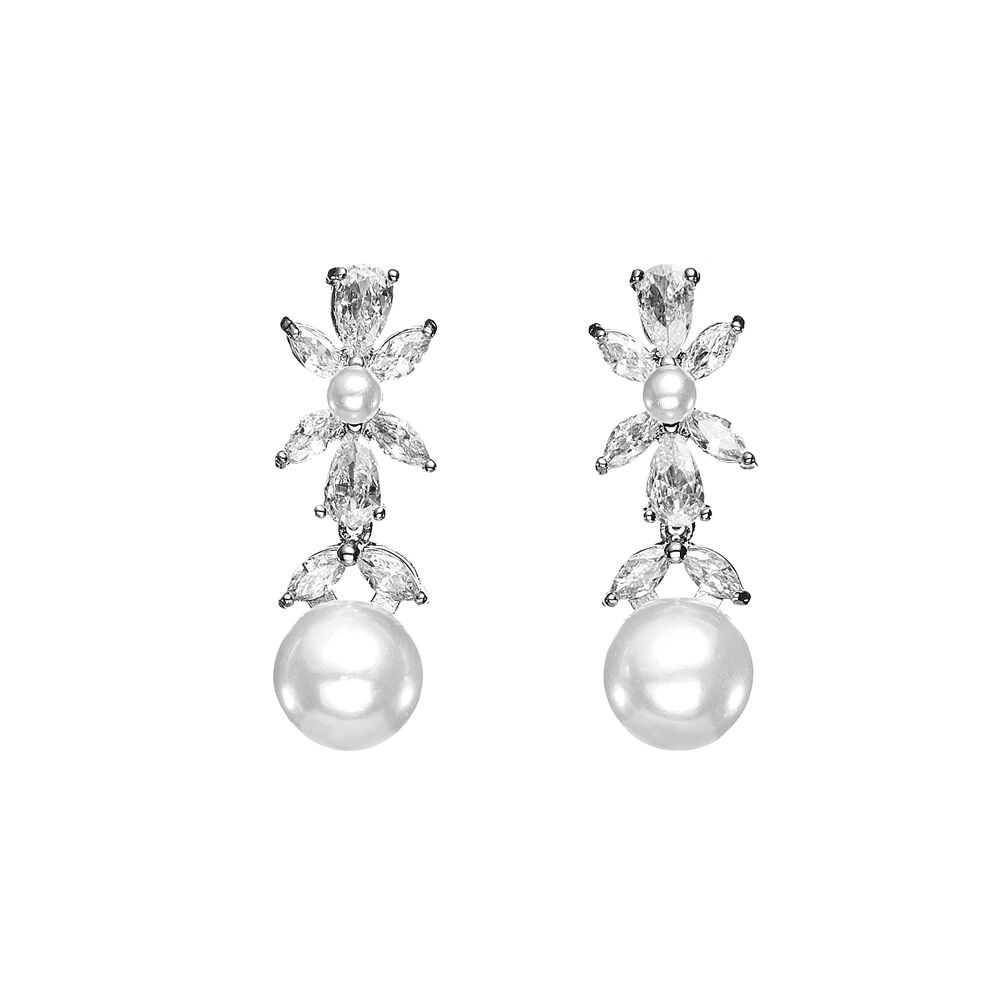 Ottaviani Orecchini con cubic zirconia e perle Duty-free