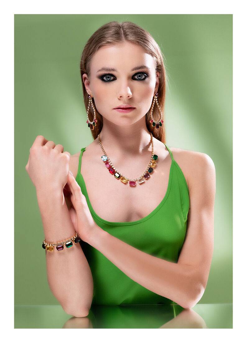 Ottaviani Bracciale dorato con strass Saldi Di Fabbrica