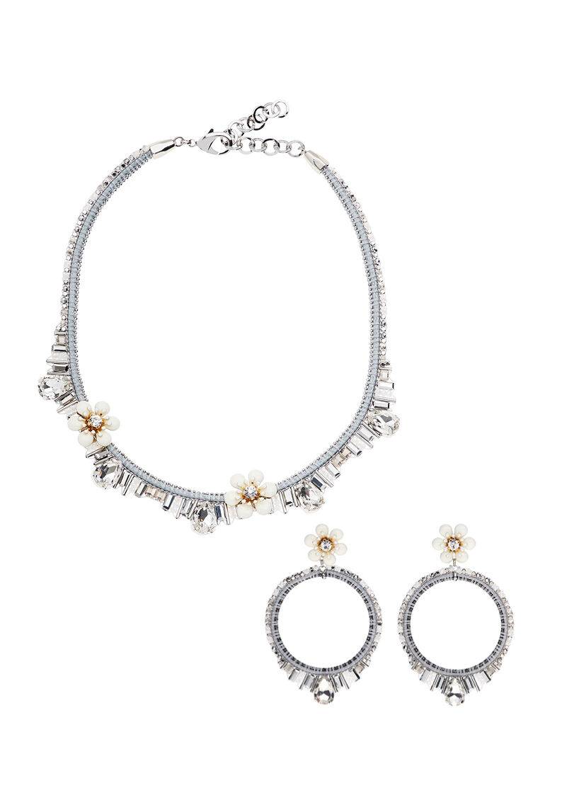 Ottaviani Orecchini con perle perline strass e fiori sma Comprare a buon mercato