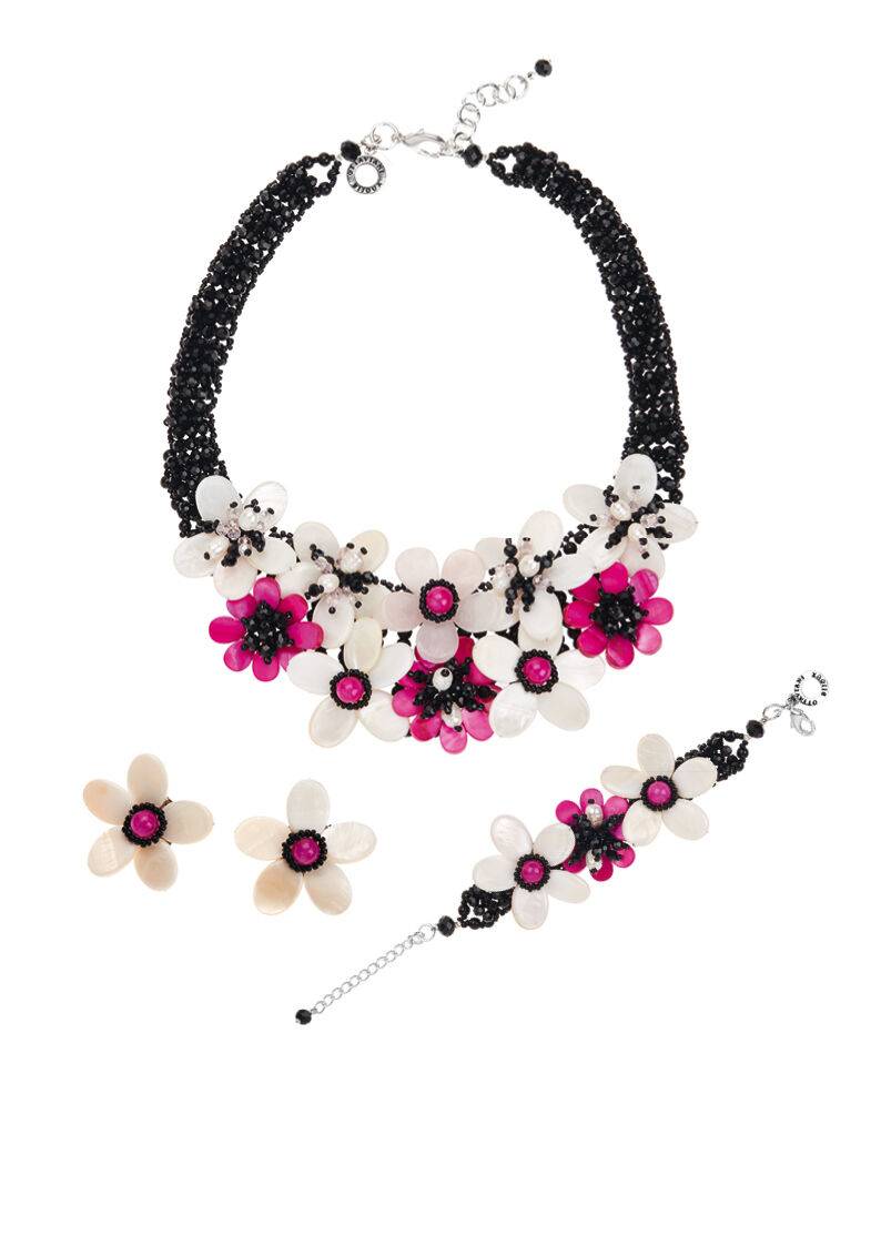 Ottaviani Bracciale con agata,madreperla,perle,cristalli Offerta esclusiva