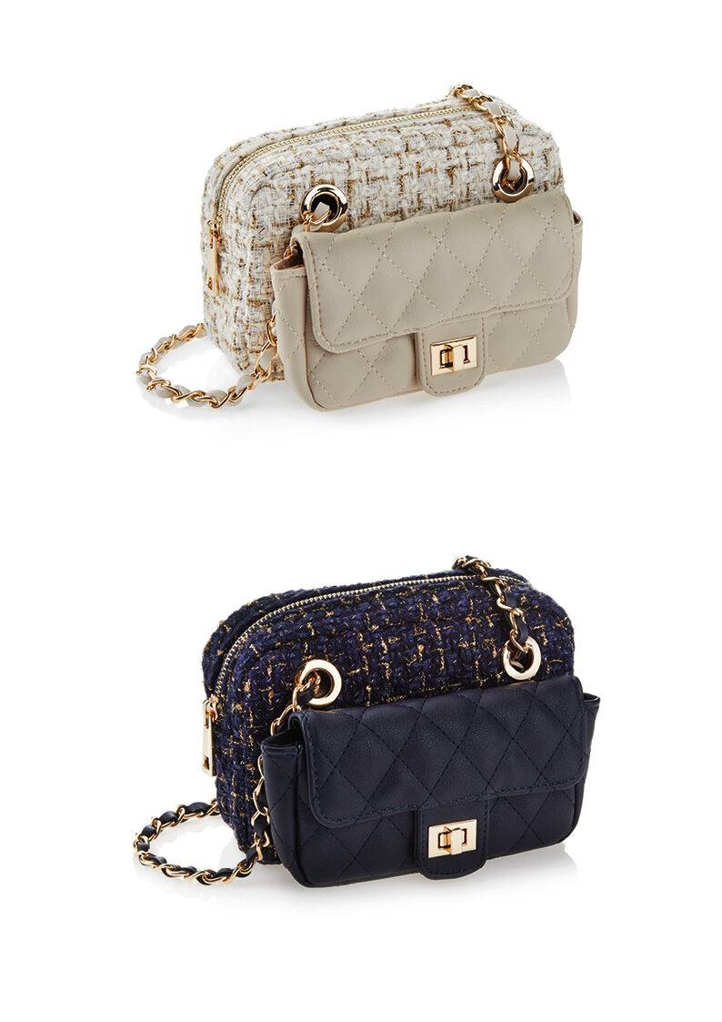 Ottaviani Borsa in tessuto boucle' ed ecopelle Offerta San Valentino