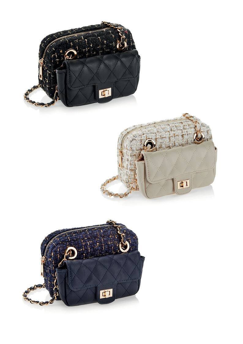 Ottaviani Borsa in tessuto boucle' ed ecopelle Offerta San Valentino