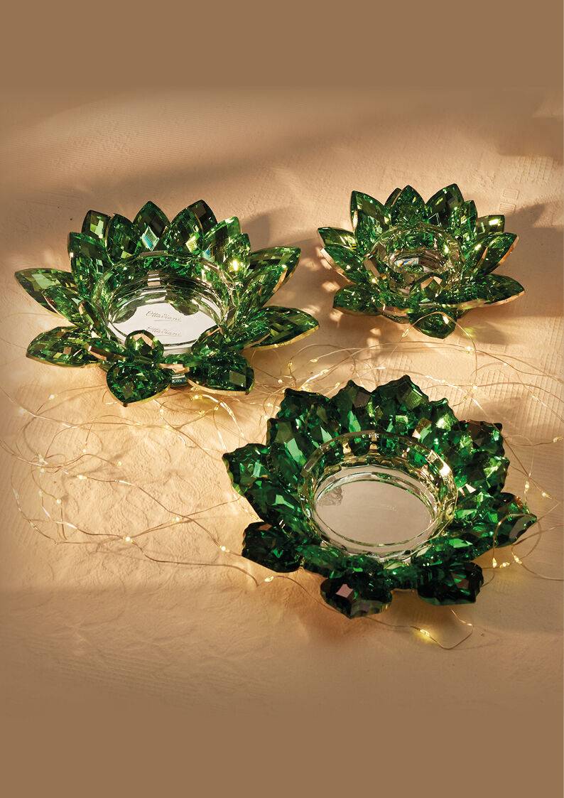 Ottaviani Candeliere "fiore di cristallo verde" Ultimi due giorni