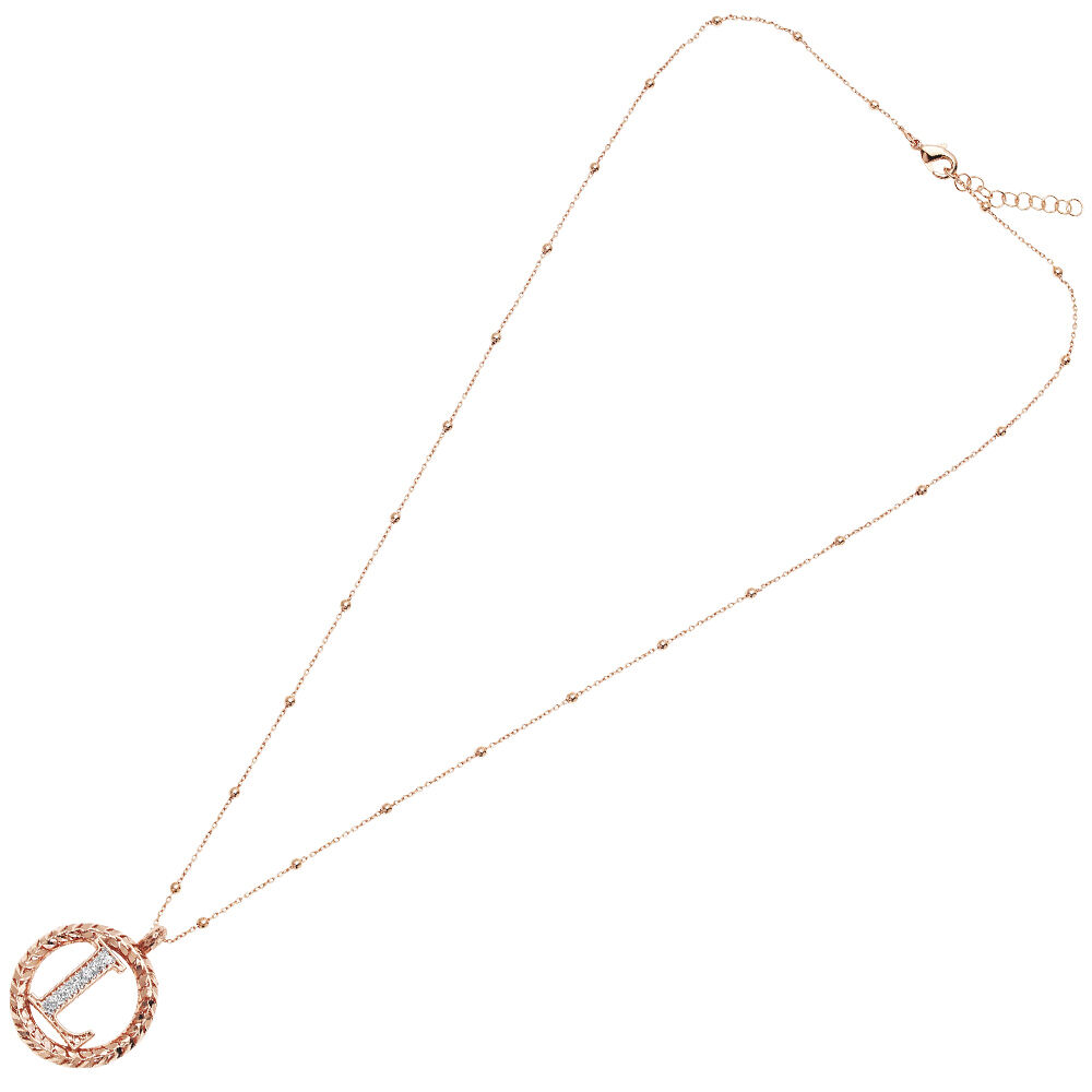 Ottaviani Collana in bronzo oro rosa con glitter argento In Linea