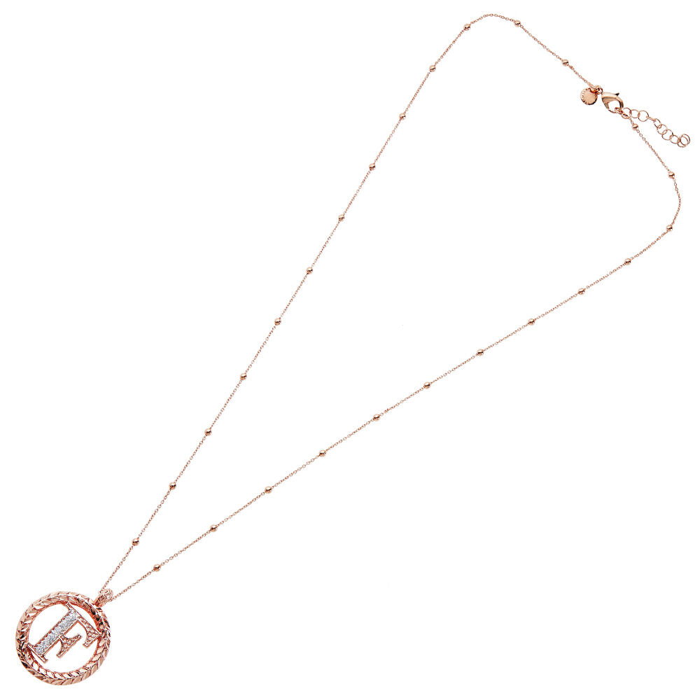 Ottaviani Collana in bronzo oro rosa con glitter argento Vendita