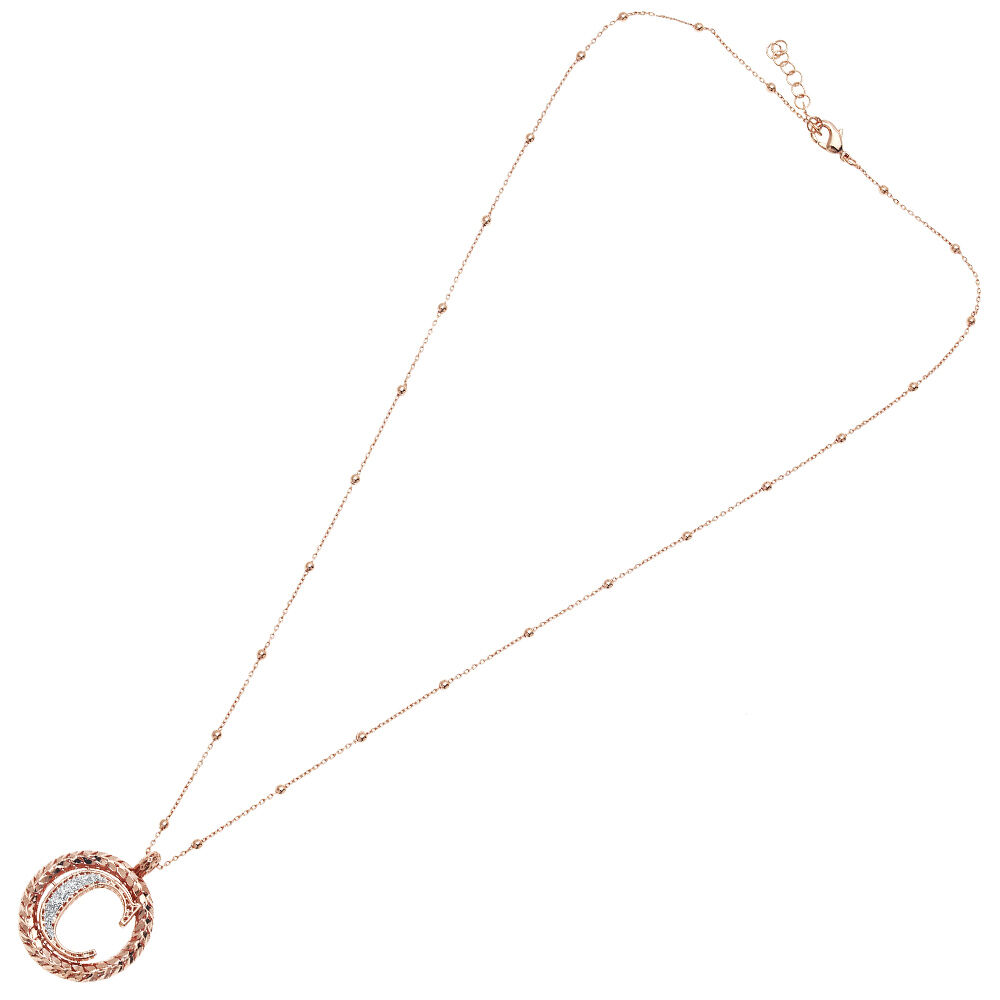 Ottaviani Collana in bronzo oro rosa con glitter argento Pezzi Unici