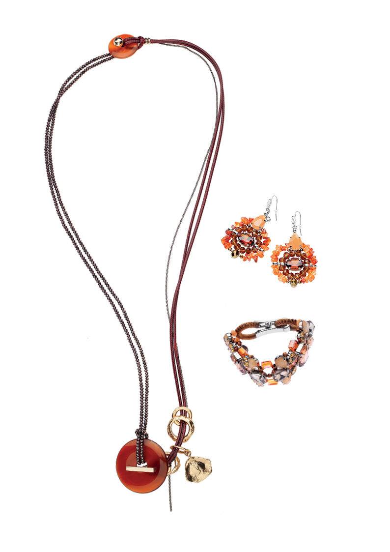 Ottaviani Bangle dorato con smalti corallo e strass Sconto di tempo limitato