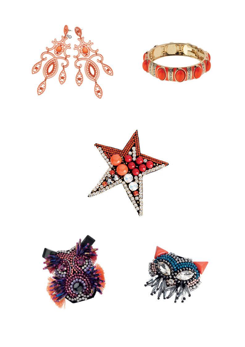 Ottaviani Bangle dorato con smalti corallo e strass Sconto di tempo limitato