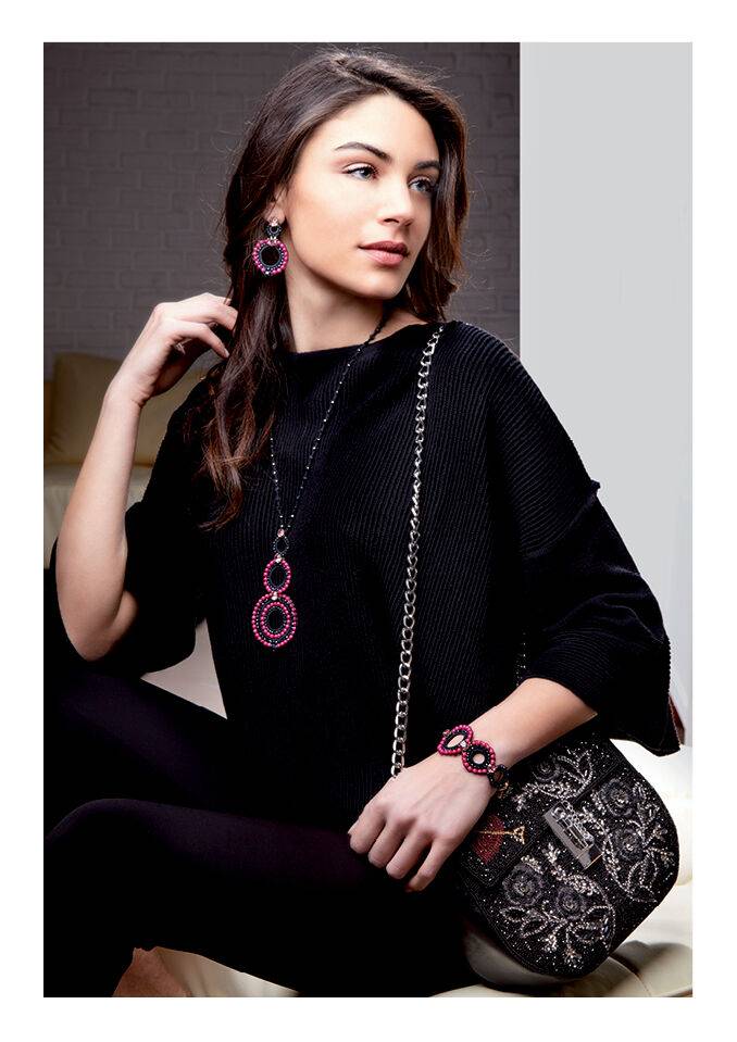 Ottaviani Clutch con perline,cristalli e strass Latest fashion