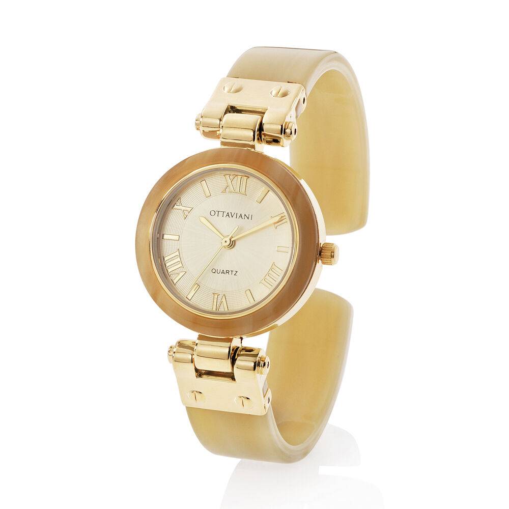 Ottaviani Quarzo dorato bangle tartaruga Italy
