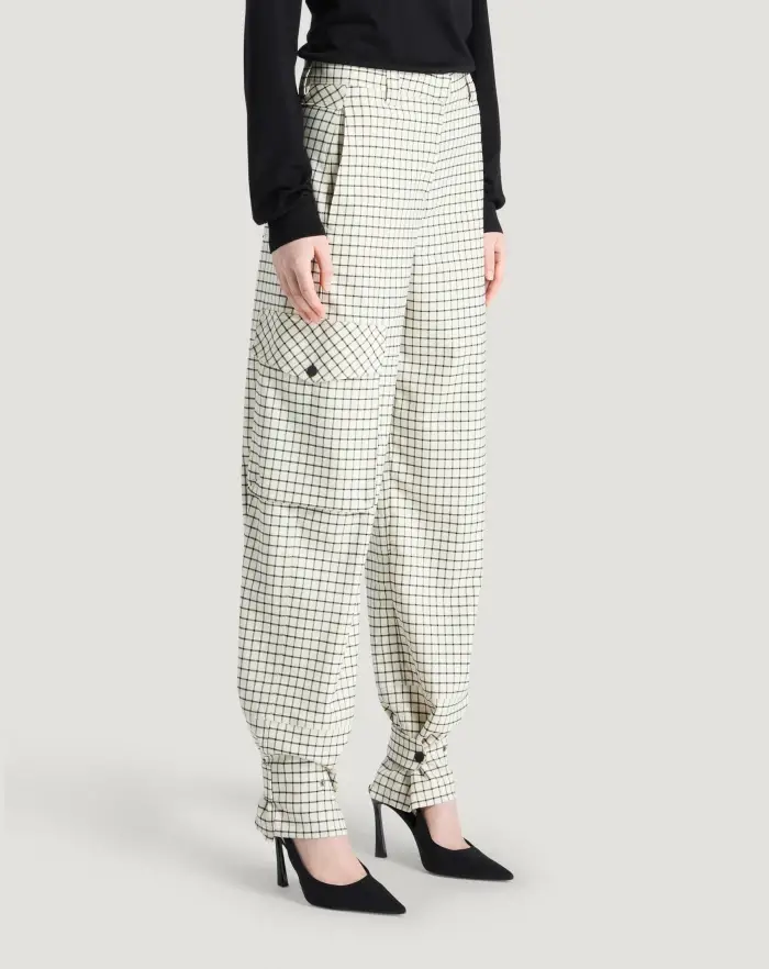 Pantaloni Torino Pantaloni Giselle in lana stretch check Qualità Garantita