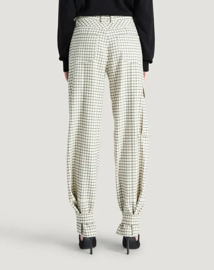 Pantaloni Torino Pantaloni Giselle in lana stretch check Qualità Garantita