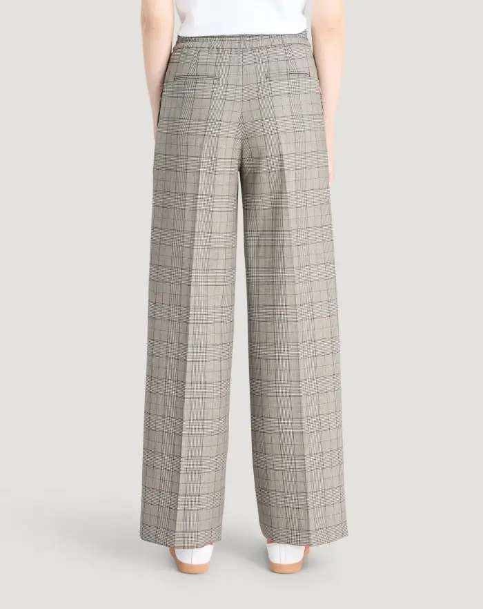 Pantaloni Torino Pantaloni Lorenza in lana check Fino Al -60%