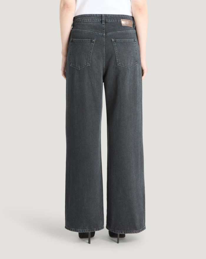 Pantaloni Torino Jeans Miley in black denim Affare Del Giorno