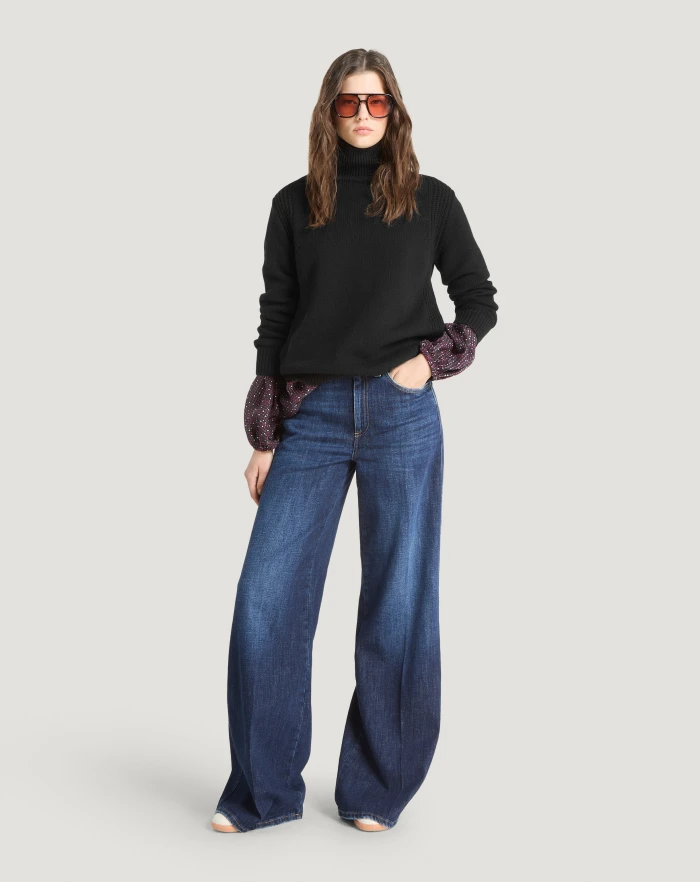 Pantaloni Torino Jeans Cyndi in denim loose Prezzo Ridotto