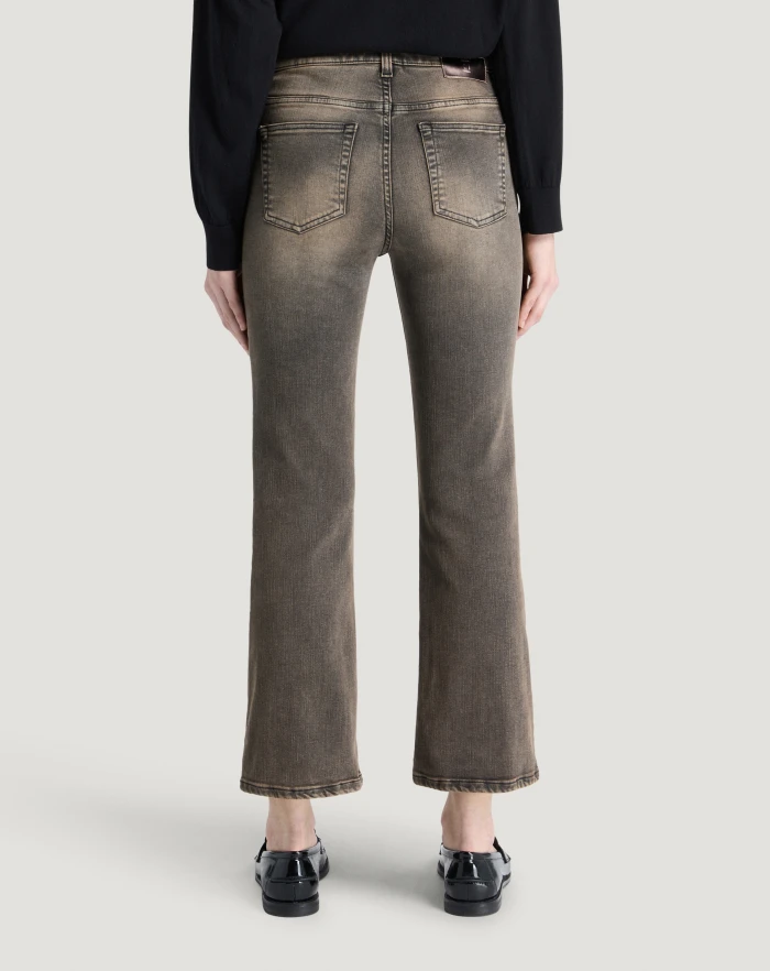 Pantaloni Torino Jeans Kim in black denim stretch In Vendita