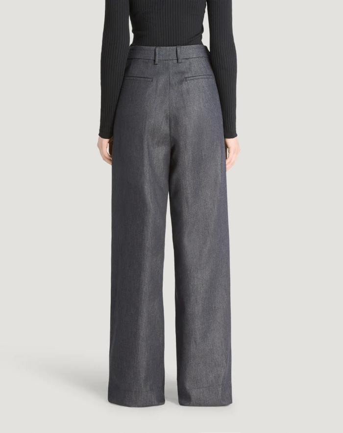 Pantaloni Torino Jeans Frankie in denim di cotone e seta Hotsell