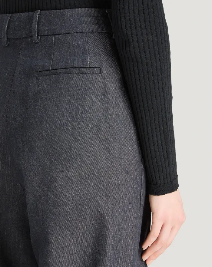 Pantaloni Torino Jeans Frankie in denim di cotone e seta Hotsell