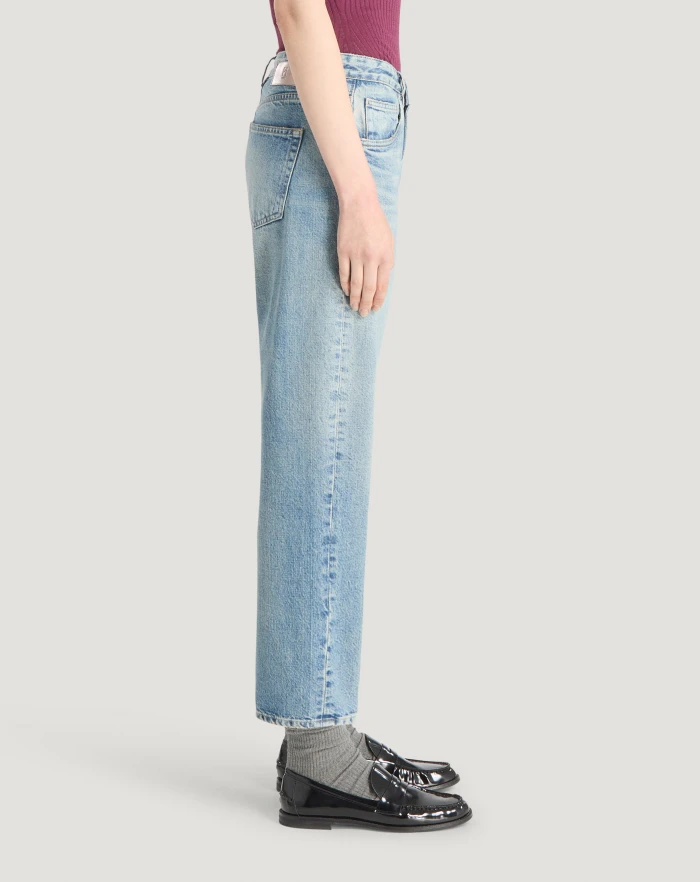 Pantaloni Torino Jeans Tina in denim indigo di cotone Negozio