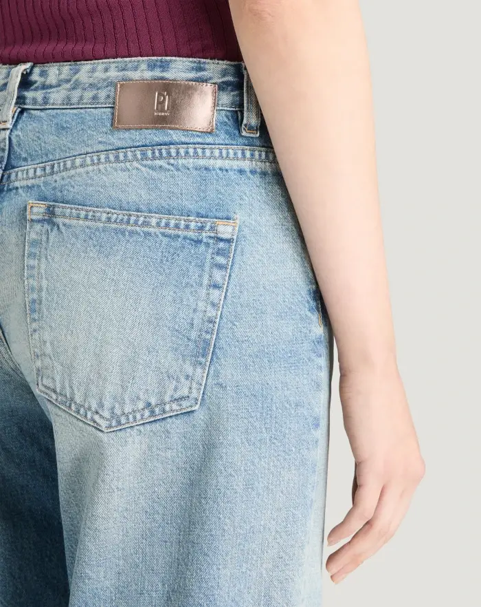 Pantaloni Torino Jeans Tina in denim indigo di cotone Negozio