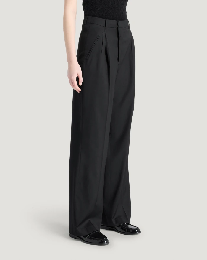 Pantaloni Torino Pantaloni Vivian in twill di lana fluida Moda