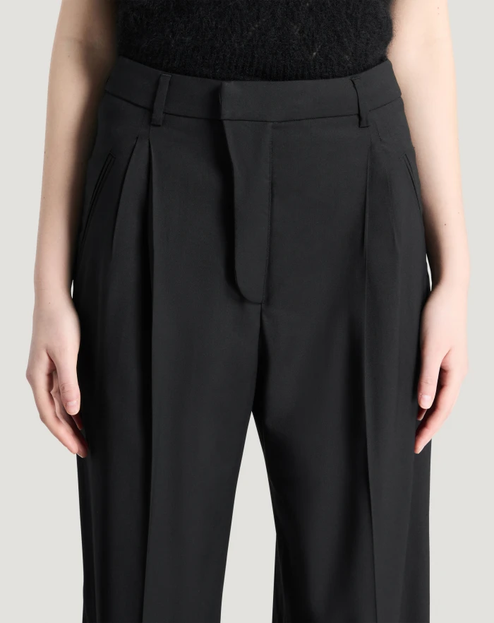 Pantaloni Torino Pantaloni Vivian in twill di lana fluida Moda