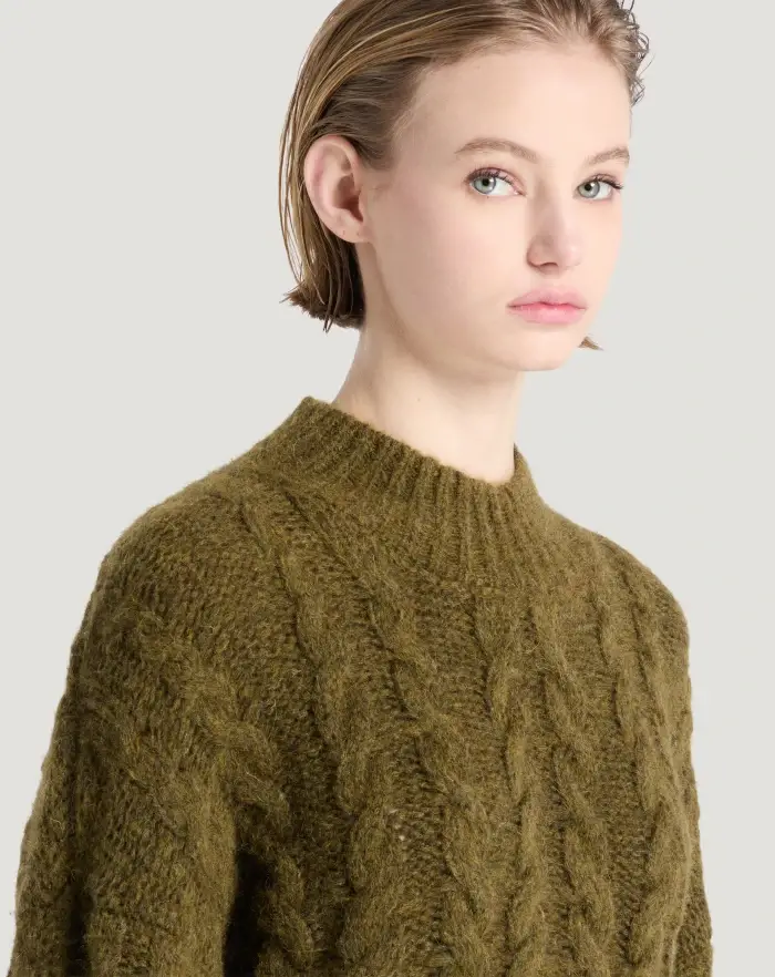 Pantaloni Torino Maglia boxy in misto alpaca 2025