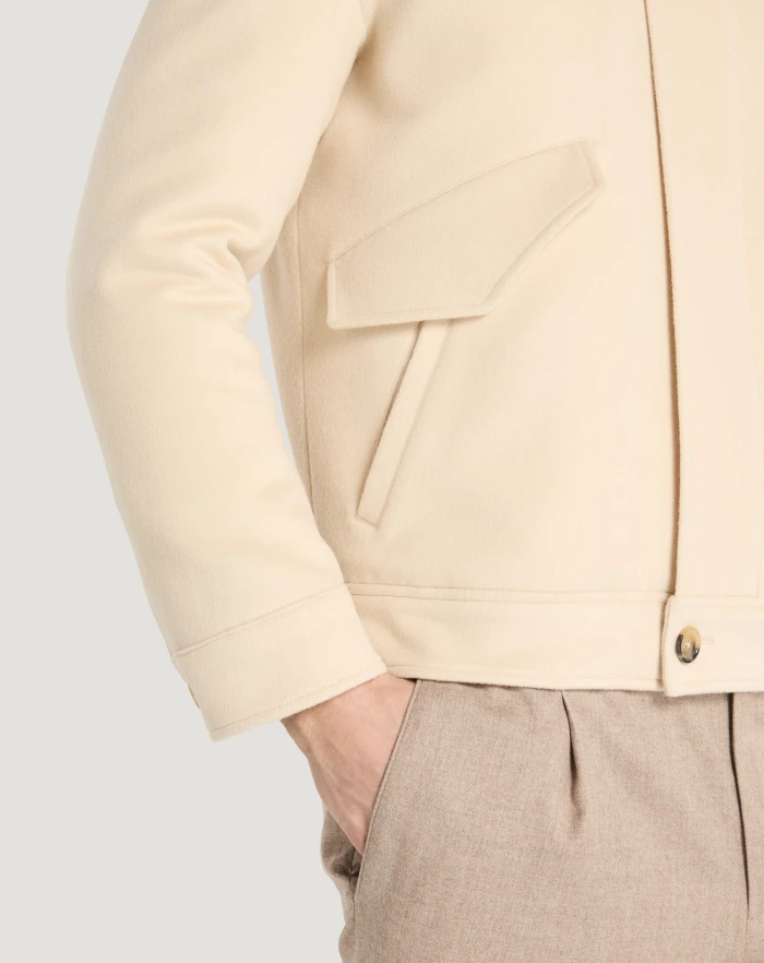 Pantaloni Torino Giacca trucker in drap di lana e cachemire Spedizione Gratuita