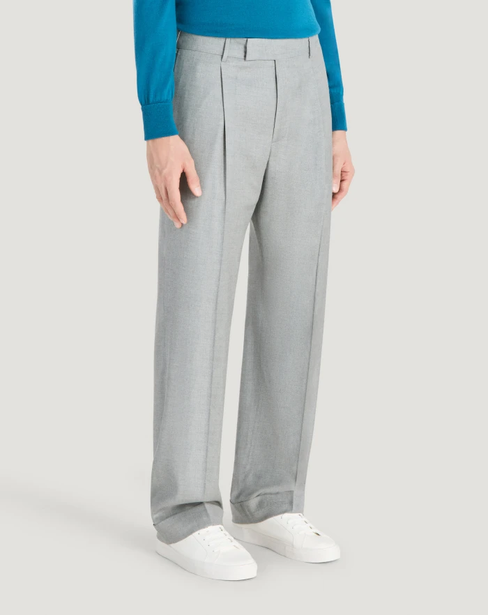 Pantaloni Torino Pantaloni Quindici in twill di lana fluida Promozione Limitata