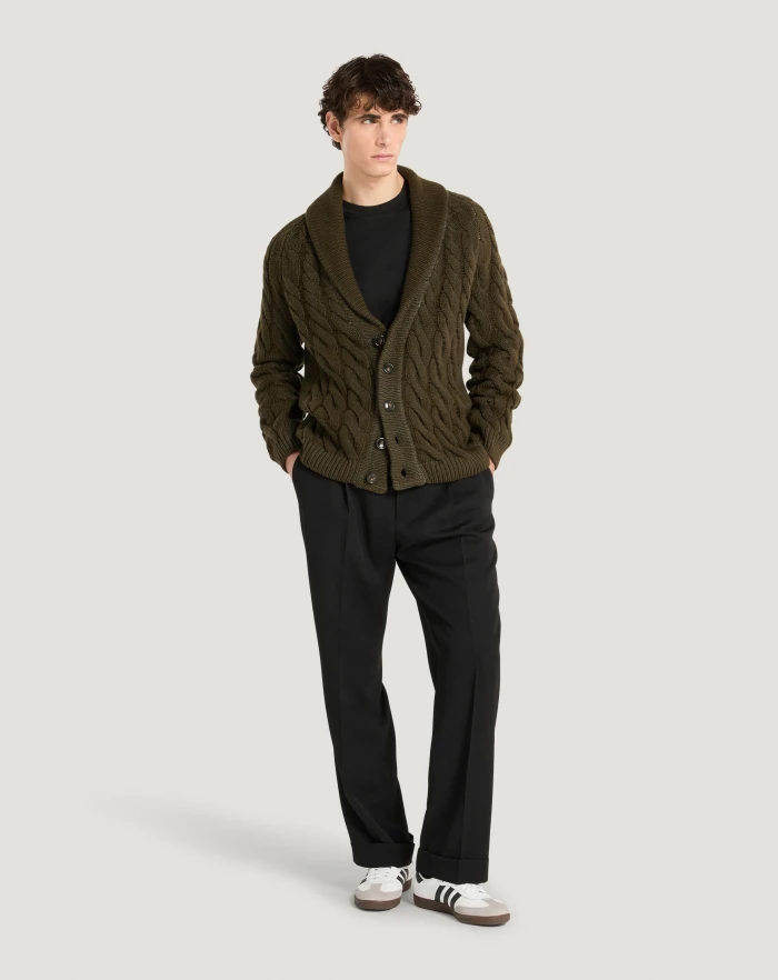 Pantaloni Torino Cardigan in lana e cachemire Economico