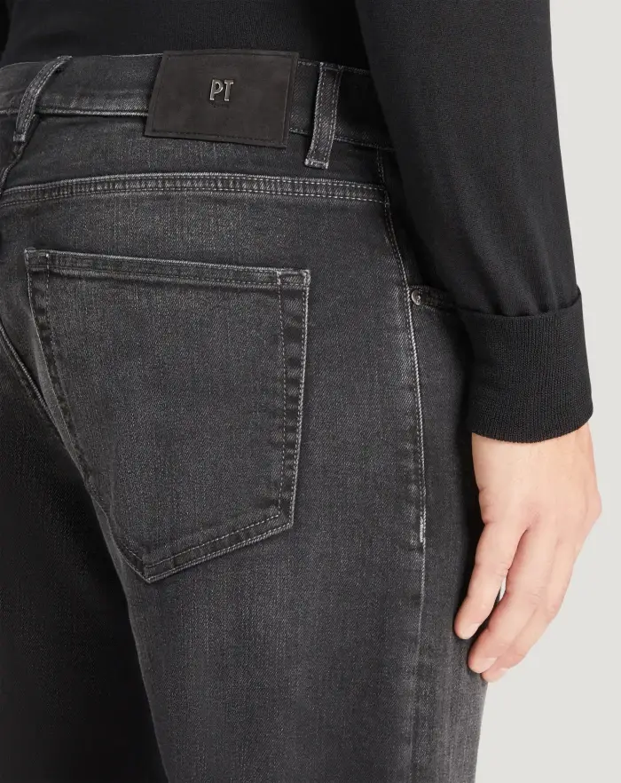 Pantaloni Torino Jeans Breakbeat in black denim double Latest stili