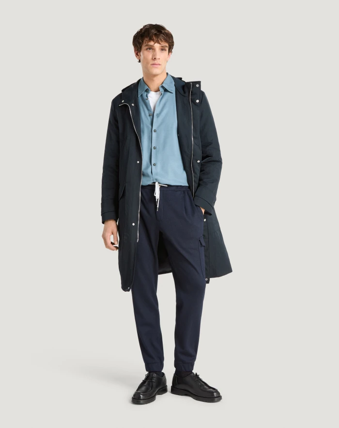 Pantaloni Torino Parka con cappuccio in nylon Nuova