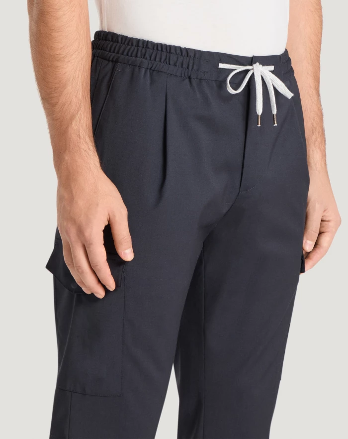 Pantaloni Torino Pantaloni Soft in techno lana Italy