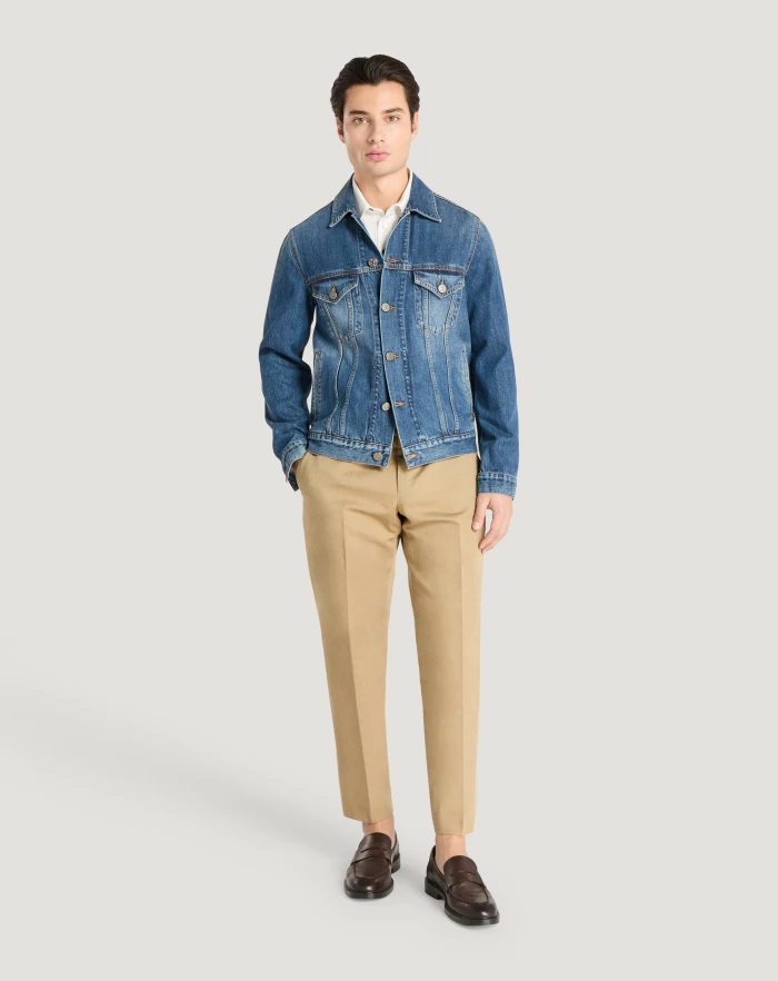 Pantaloni Torino Pantaloni Rebel in gabardina di cotone e lino Economico