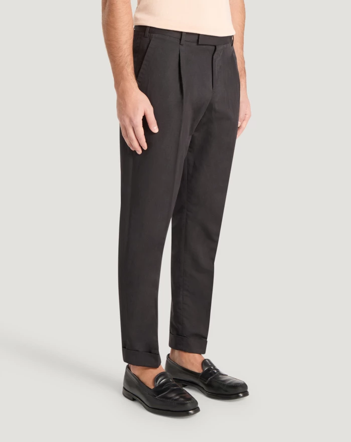 Pantaloni Torino Pantaloni Rebel in gabardina di cotone e lino Vendita Calda