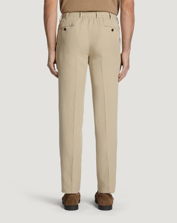 Pantaloni Torino Pantaloni Slim in cotone e lino batavia Vendita Economica