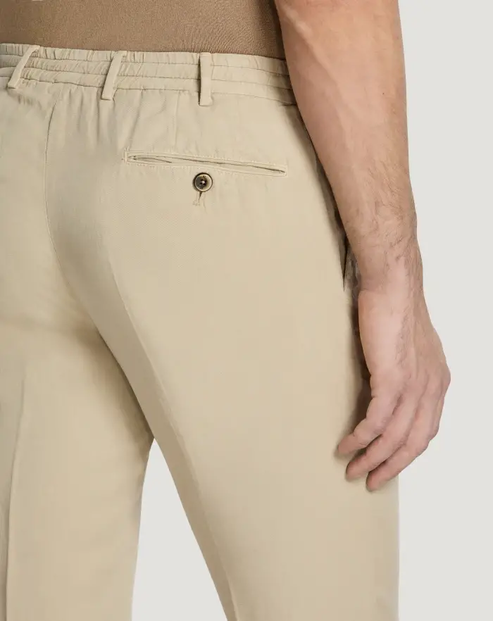 Pantaloni Torino Pantaloni Slim in cotone e lino batavia Vendita Economica