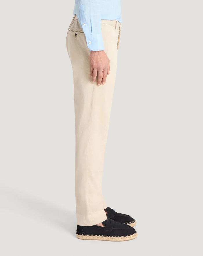 Pantaloni Torino Pantaloni Slim in lino stretch délavé Negozio