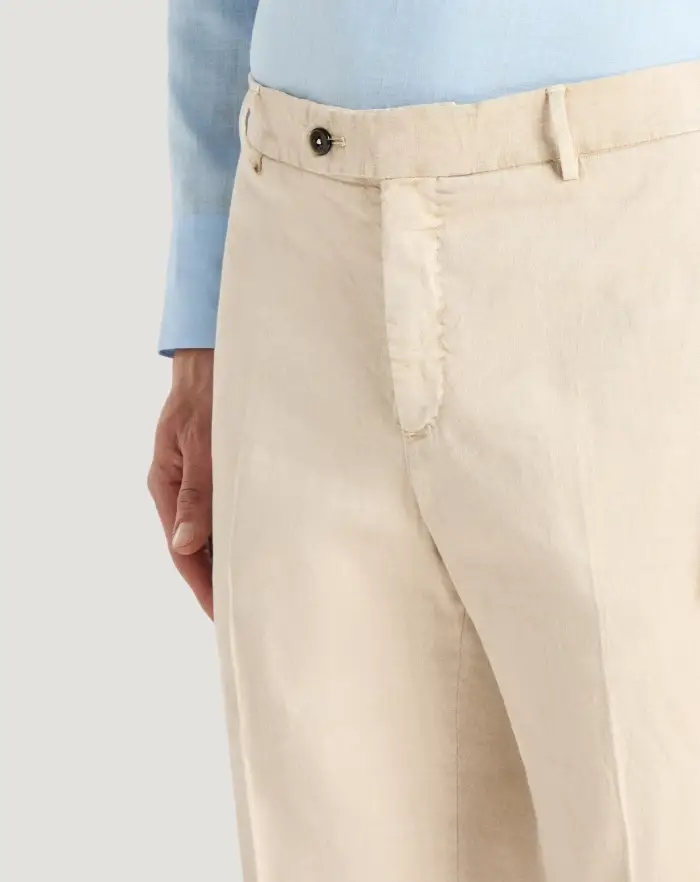 Pantaloni Torino Pantaloni Slim in lino stretch délavé Negozio