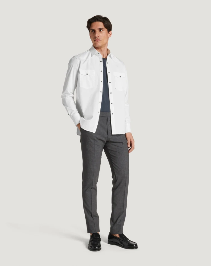 Pantaloni Torino Pantaloni Gentleman in lana four season Nuovo