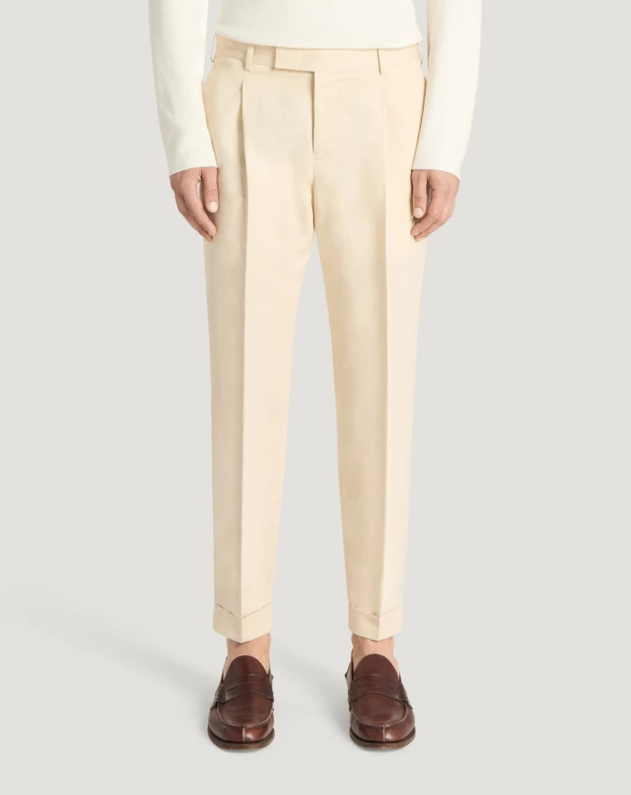 Pantaloni Torino Pantaloni Rebel in gabardina di cotone e lino Qualità