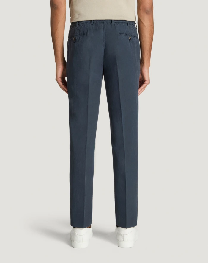 Pantaloni Torino Pantaloni Slim in cotone e lino batavia Promozione