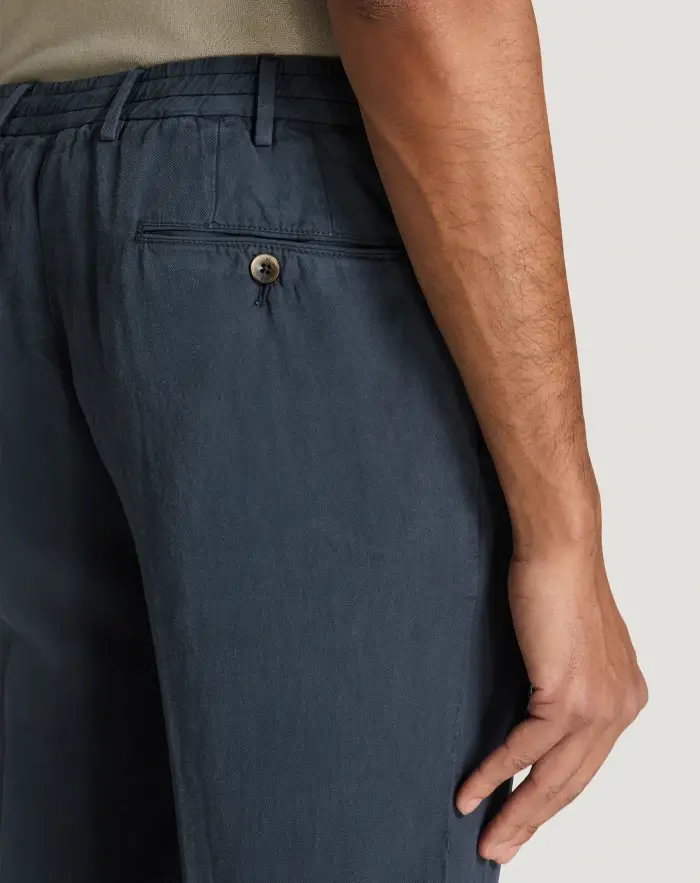 Pantaloni Torino Pantaloni Slim in cotone e lino batavia Promozione