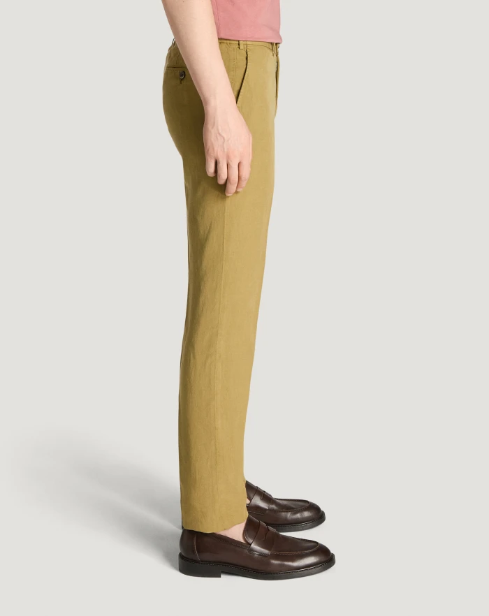 Pantaloni Torino Pantaloni Slim in cotone e lino batavia Soddisfazione Garantita