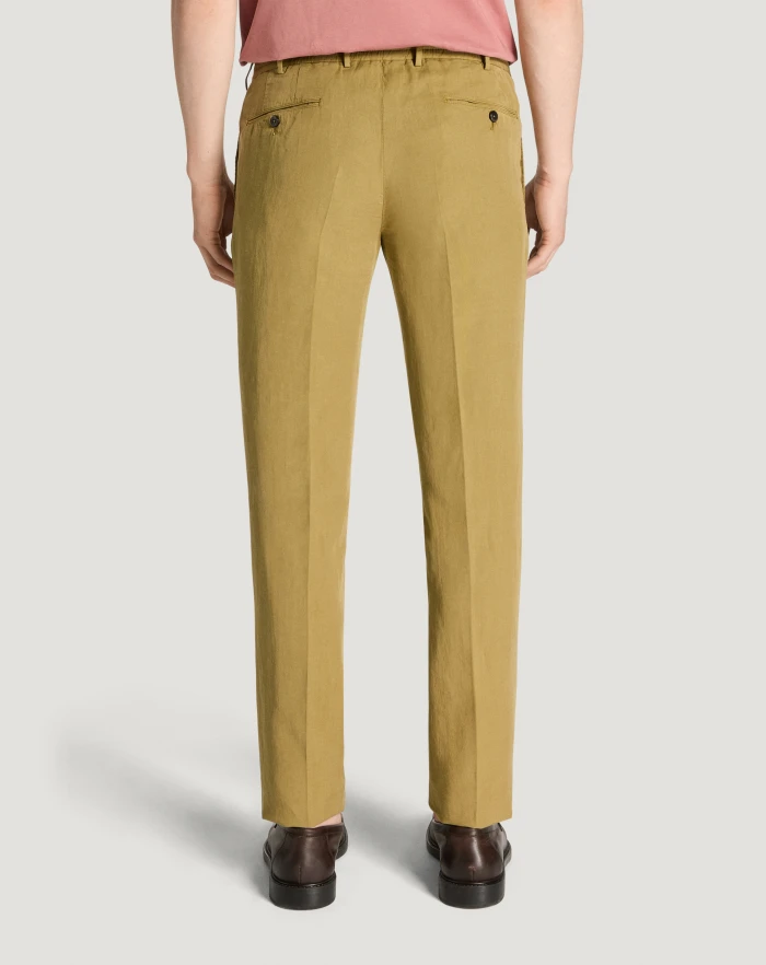 Pantaloni Torino Pantaloni Slim in cotone e lino batavia Soddisfazione Garantita