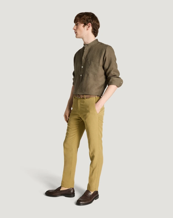 Pantaloni Torino Pantaloni Slim in cotone e lino batavia Soddisfazione Garantita